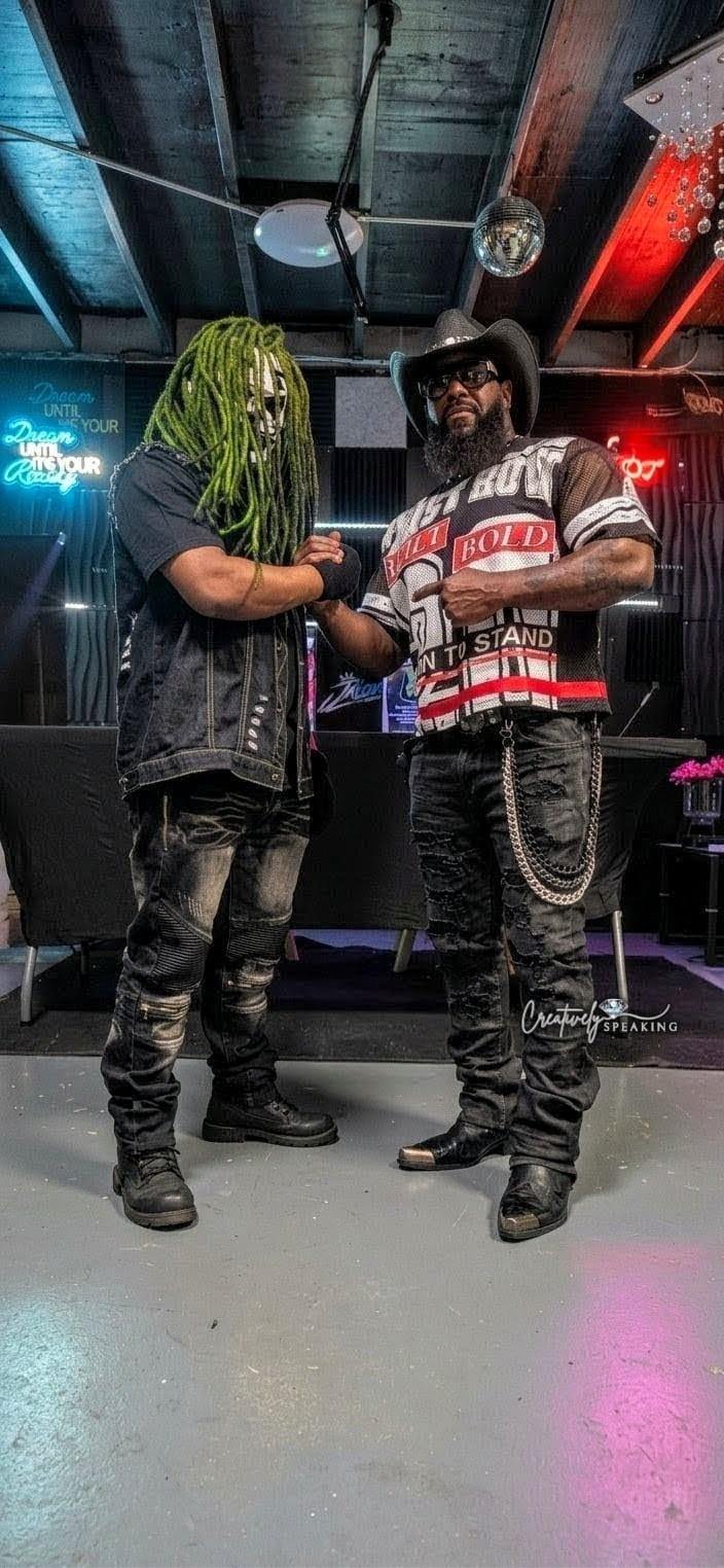 Jai Loyal and the host greeting each other in the studio