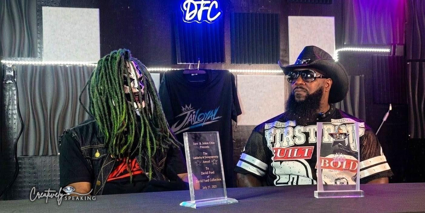Jai Loyal and the host in The Solomon Paulk Show studio